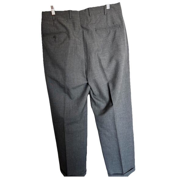 Brooks Brothers Men’s Pants Sz 34x28” Gray 100% Wool Business Suit Separate Work - Picture 5 of 9